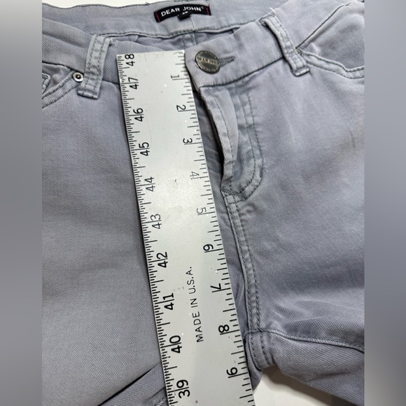 Dear John Jeans Cuffed Twill Knit Denim Trousers Storm Gray SZ 28 - Picture 15 of 16